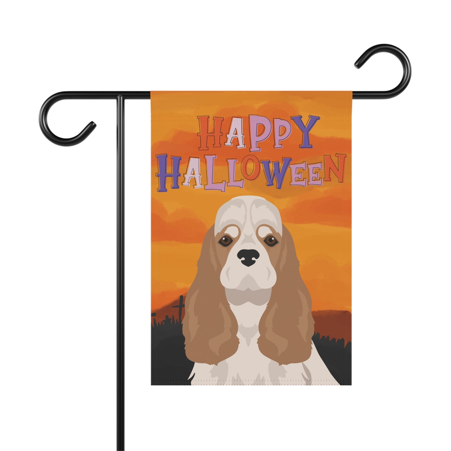 Cocker Spaniel Dog Halloween Garden Flag