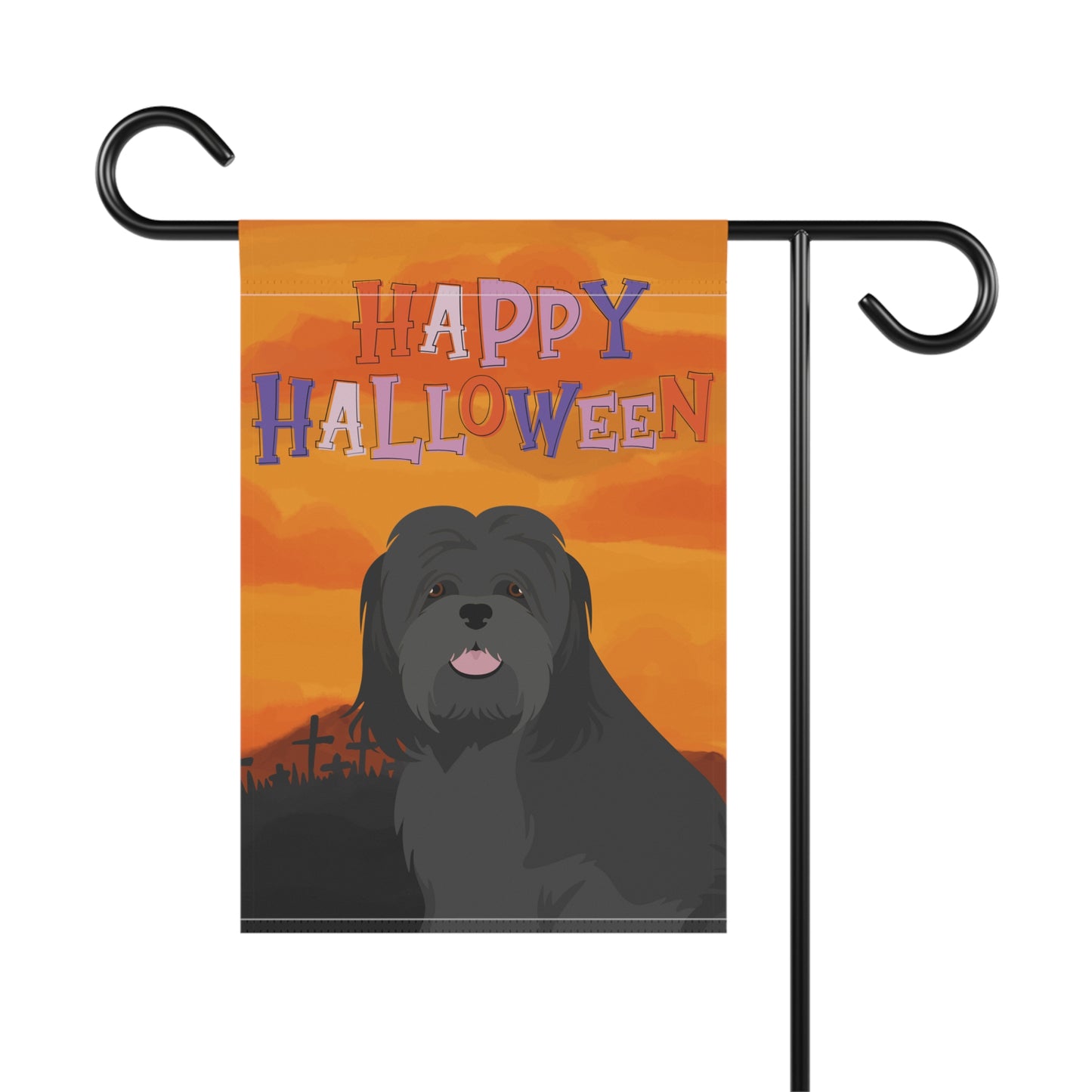Lhasa Apso Dog Halloween Garden Flag