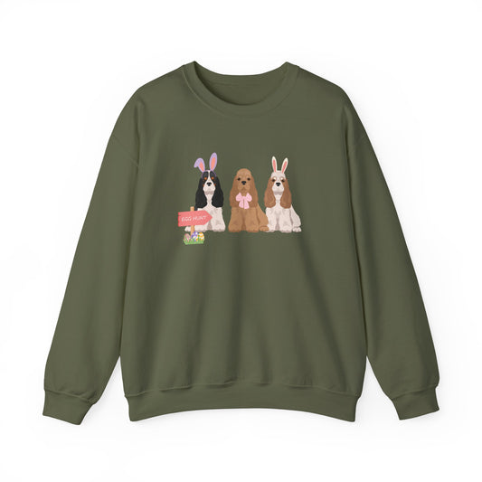 Cocker Spaniel Dog Easter Unisex Heavy Blend Crewneck Sweatshirt,easter, Cute Dog Mom Gift