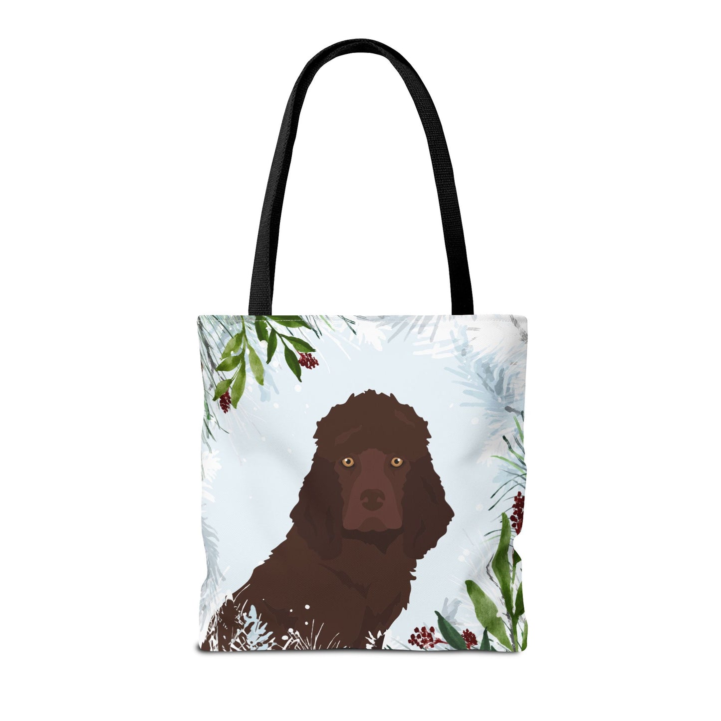 Irish Water Spaniel Dog Christmas Holiday Tote Bag 16x16