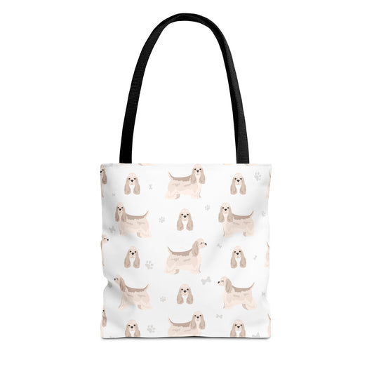 American Cocker Spaniel Dog Tote Bag, Cocker Spaniel Dog Mom Gift