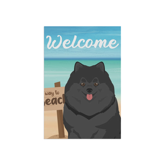 Pomeranian Dog Garden Flag