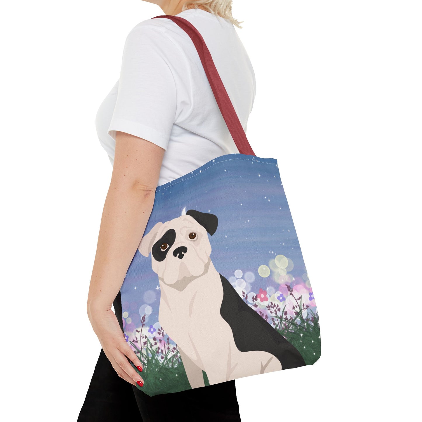 American Bulldog Dog Tote Bag 16x16