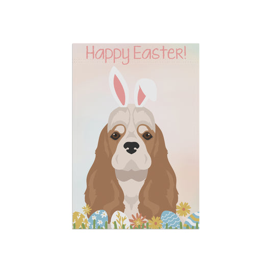 American Cocker Spaniel Dog Happy Easter Garden Flag