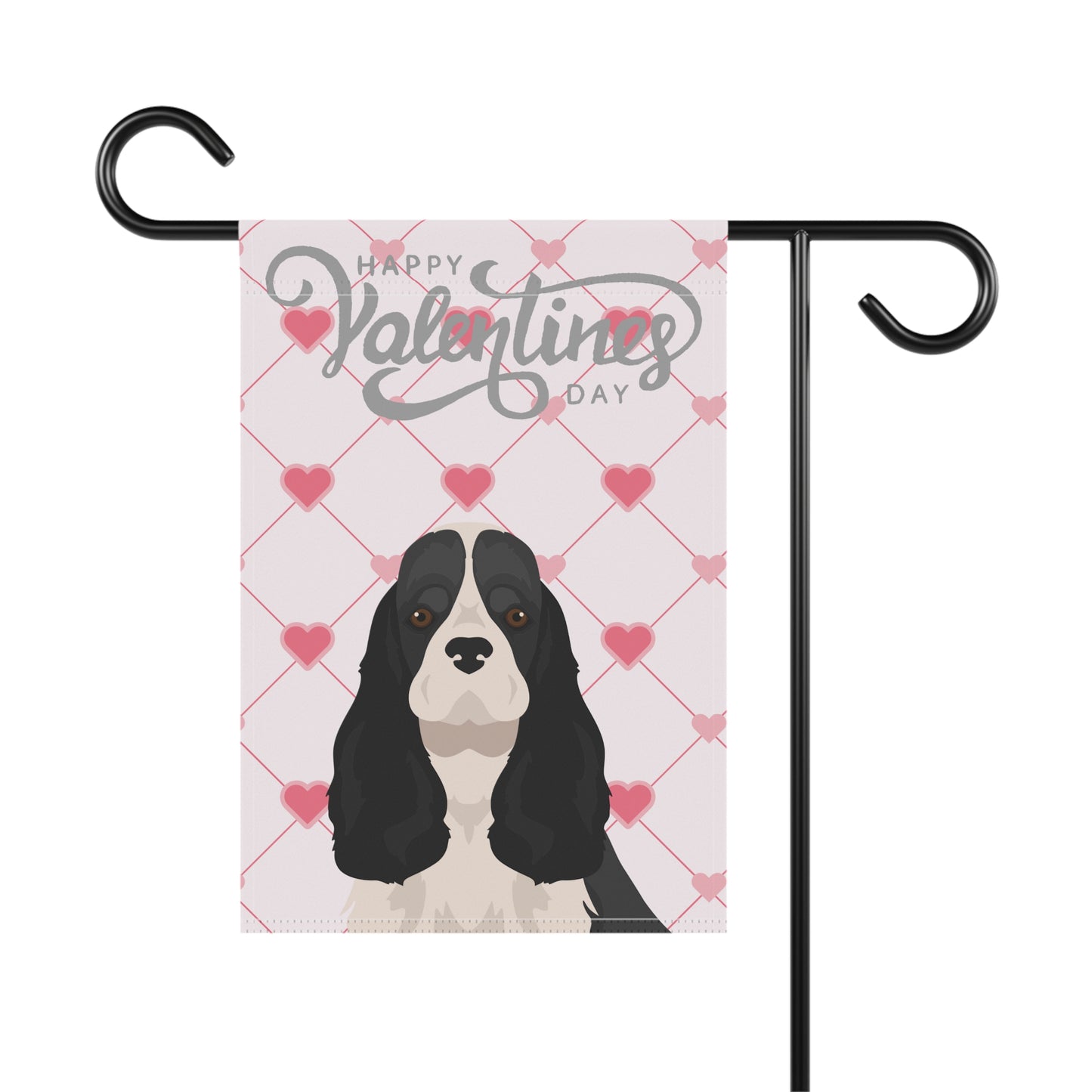 Cocker Spaniel Dog Valentines Day Garden Flag