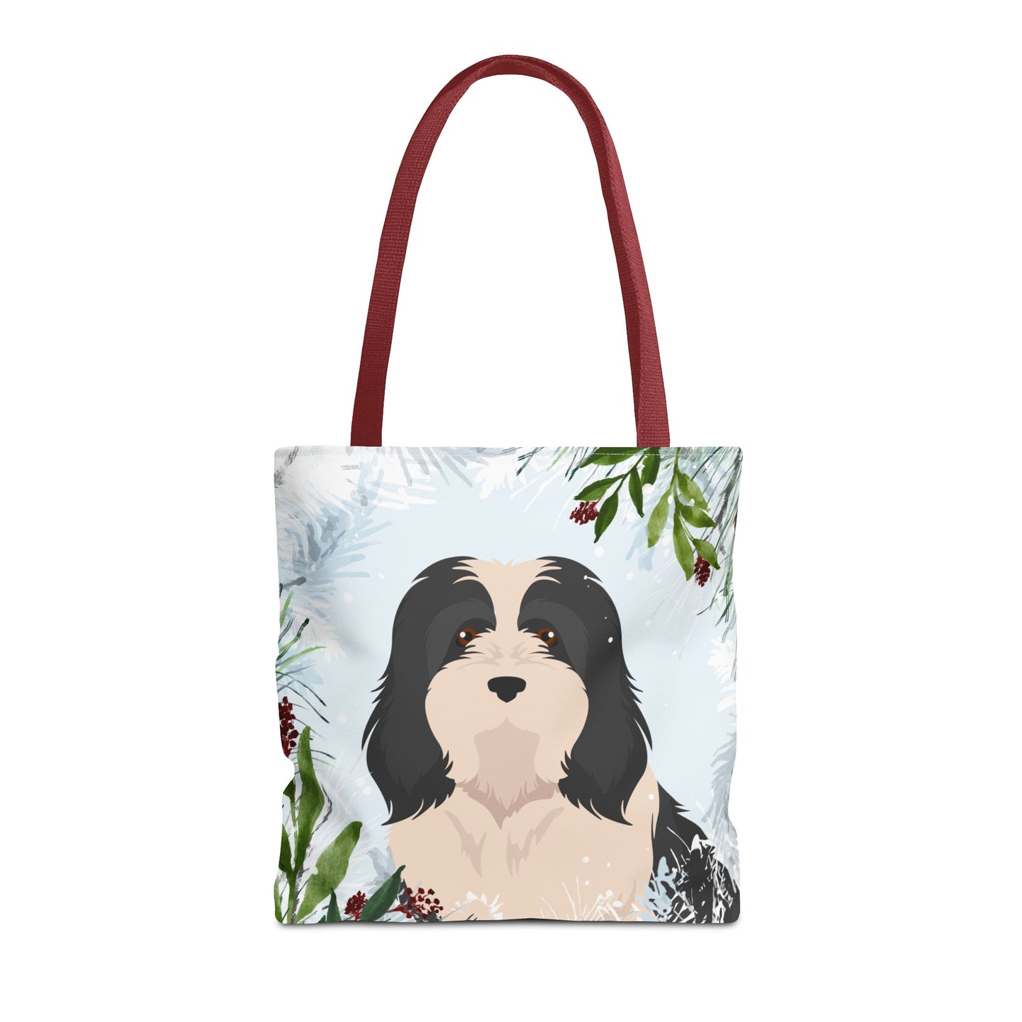 Havanese Dog Christmas Holiday Tote Bag 16x16