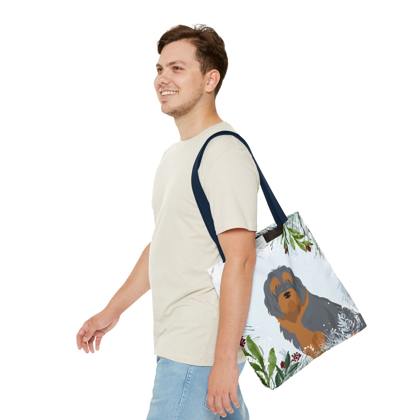 Otterhound Dog Christmas Holiday Tote Bag 16x16