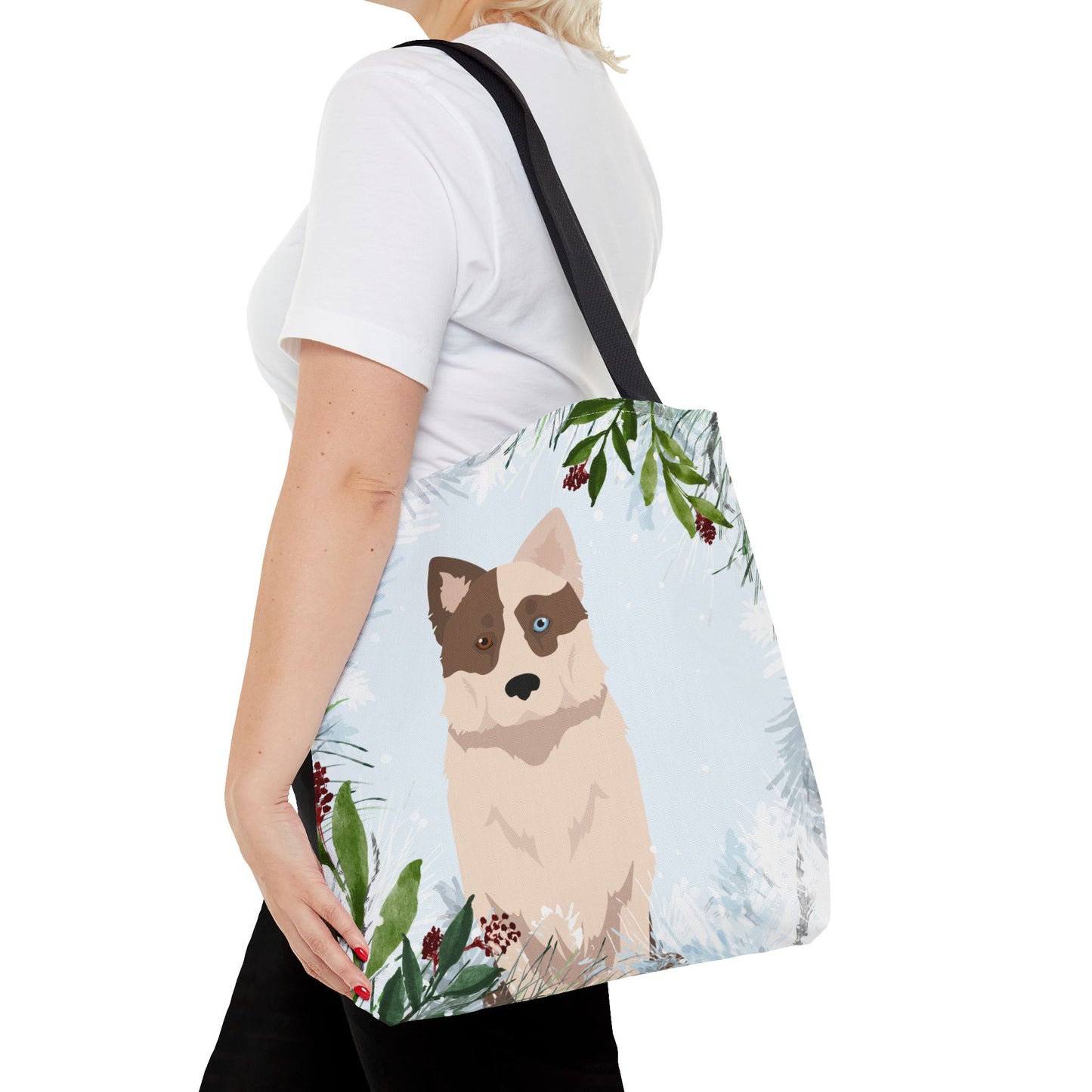 Yakutian Laika Dog Christmas Holiday Tote Bag 16x16