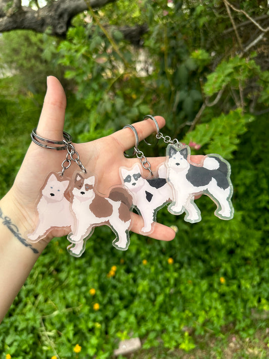 Yakutian Laika Dog 2.5in Acrylic Keychain