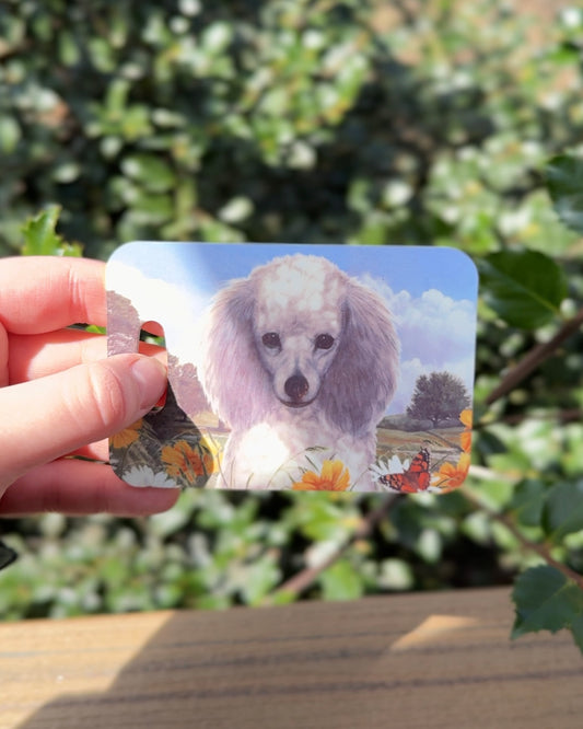 Poodle Dog Luggage Tag