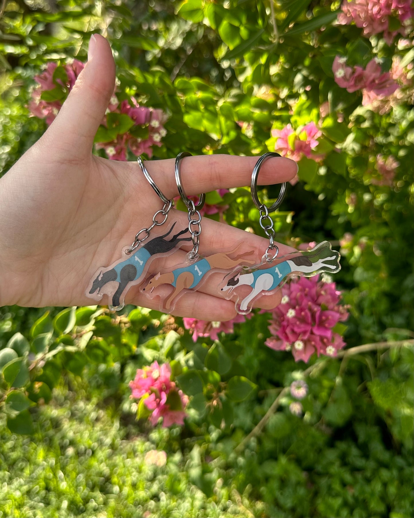 Whippet Dog 2.5in Acrylic Keychain