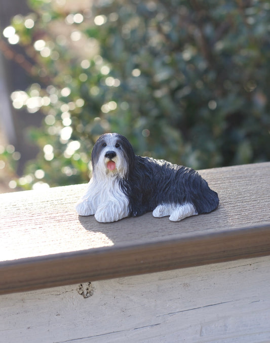 Bearded Collie Dog Figurine