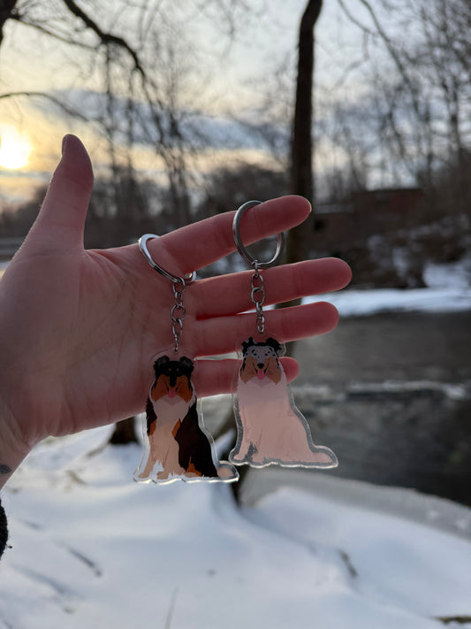 Collie Dog 2.5in Acrylic Keychain