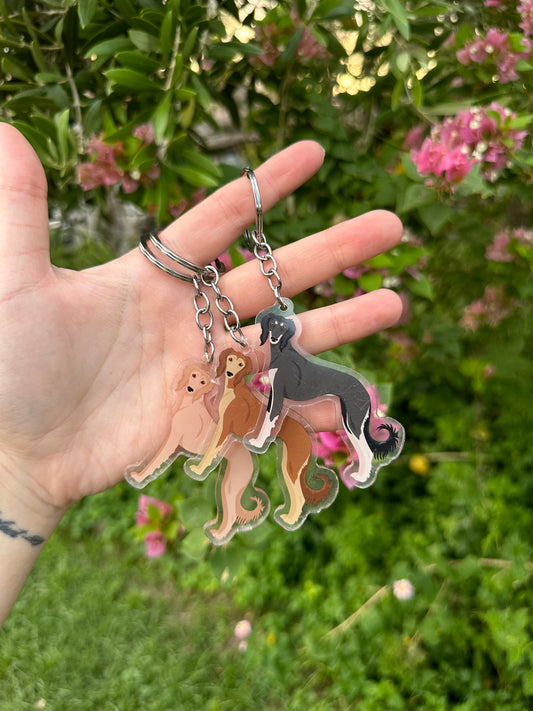 Saluki Dog 2.5in Acrylic Keychain