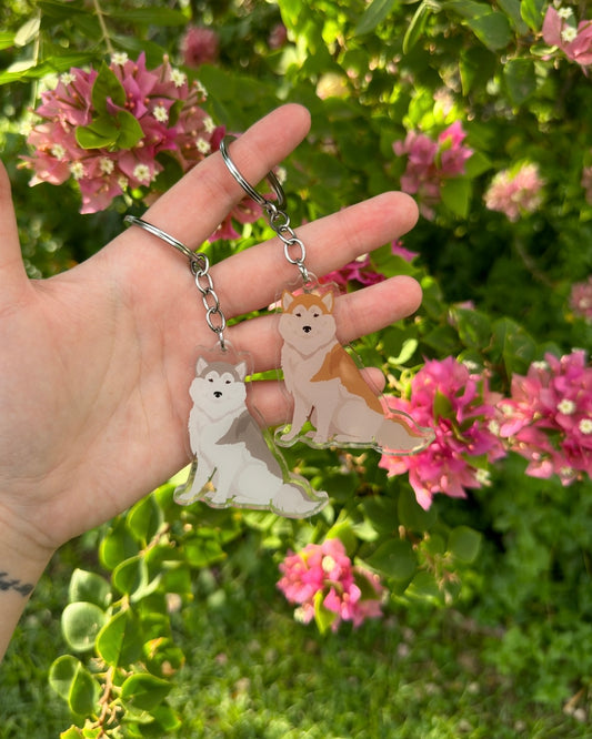 Greenland Dog 2.5in Acrylic Keychain