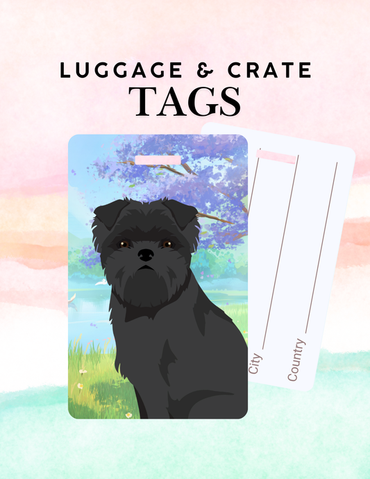 Affenpinscher Dog Metal Luggage/ Crate Tag