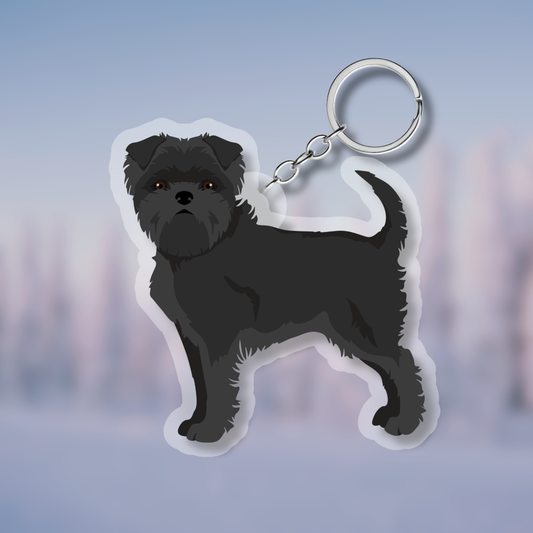 Affenpinscher Dog 2.5in Acrylic Keychain