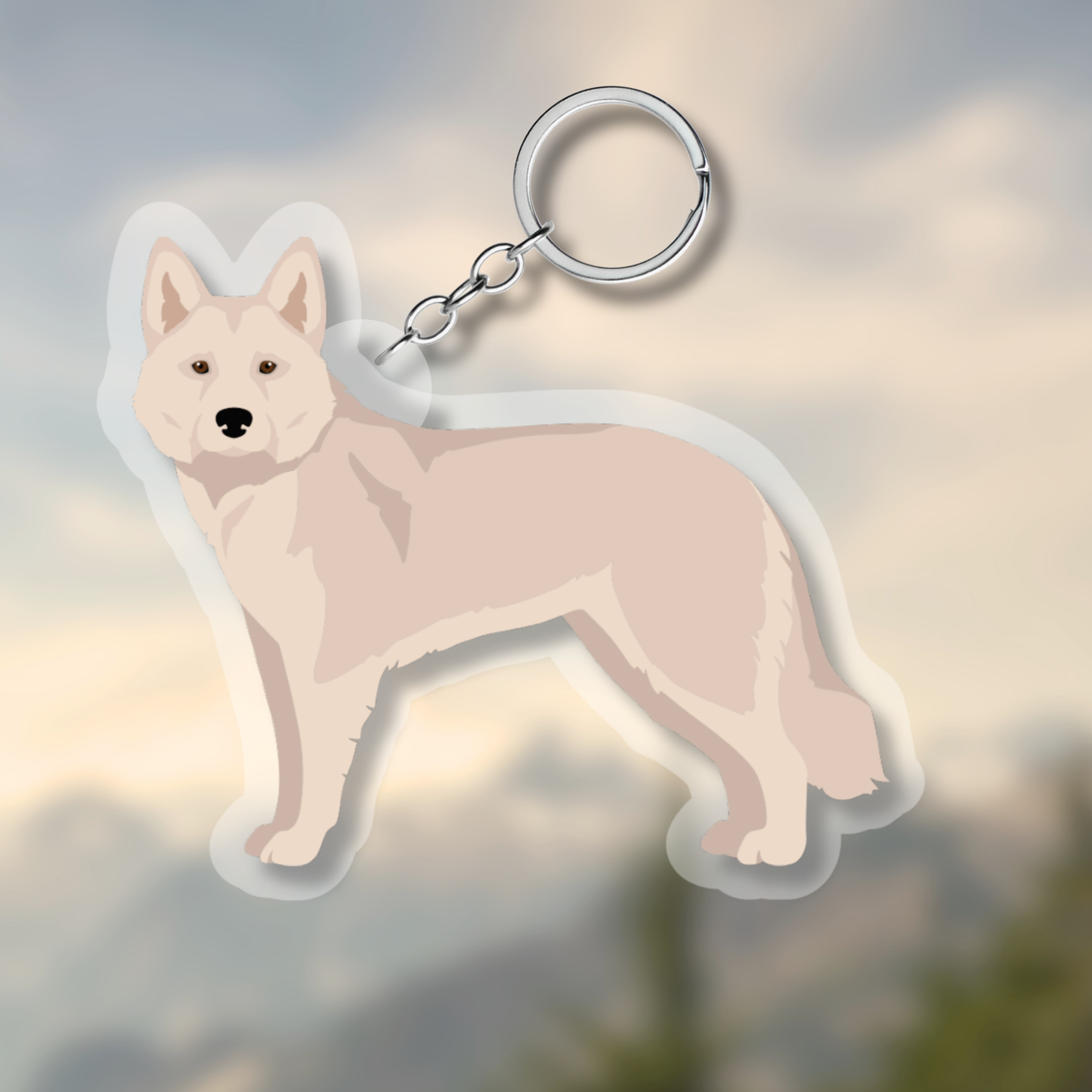Alaskan Husky Dog 2.5in Acrylic Keychain