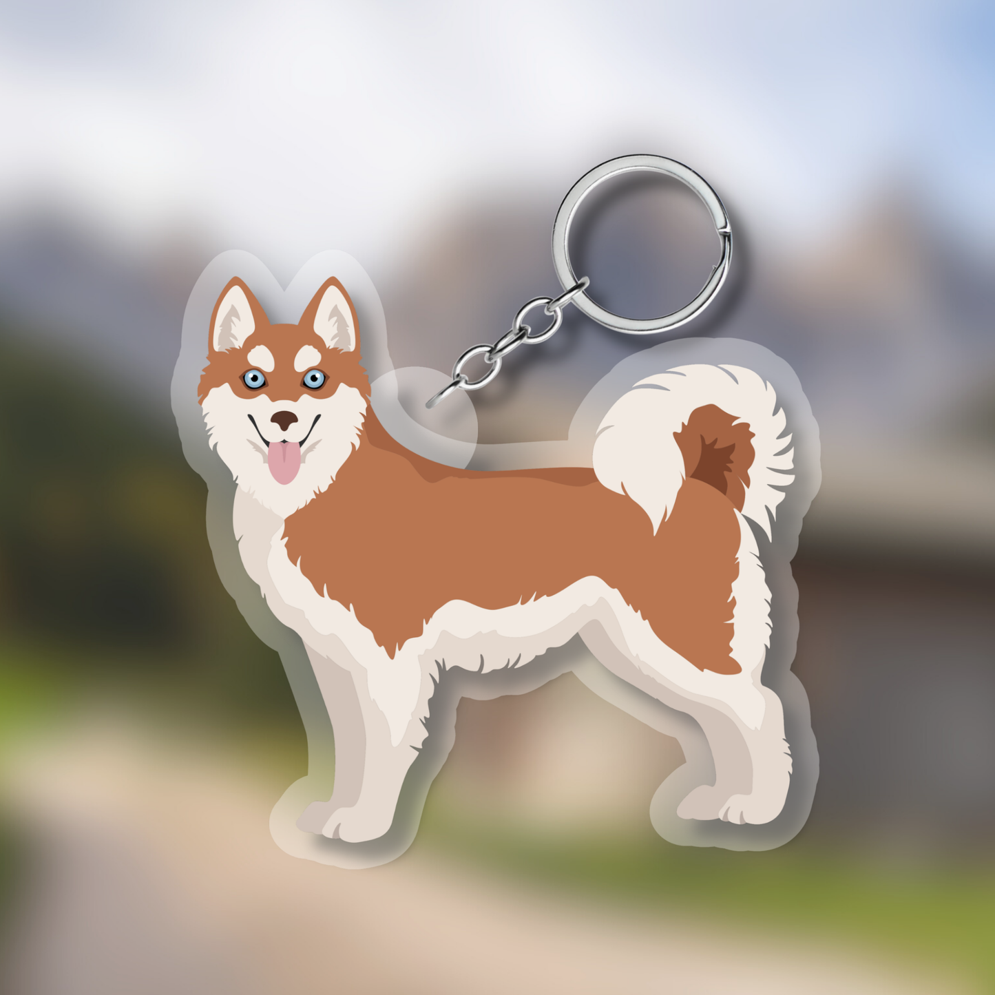 Alaskan Klee Kai Dog 2.5in Acrylic Keychain