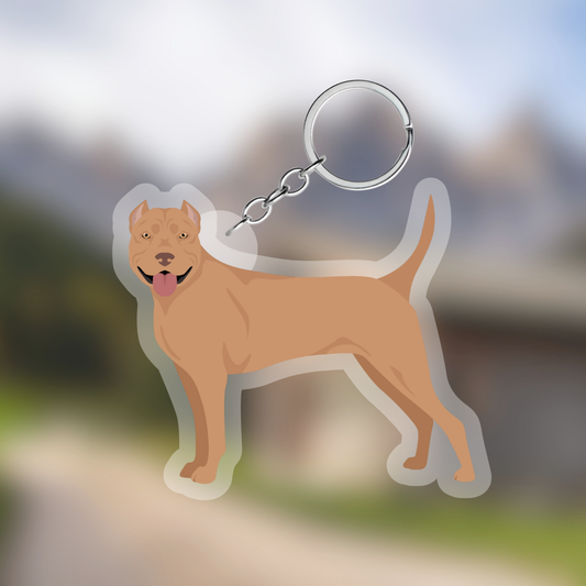 American Staffordshire Terrier Dog 2.5in Acrylic Keychain