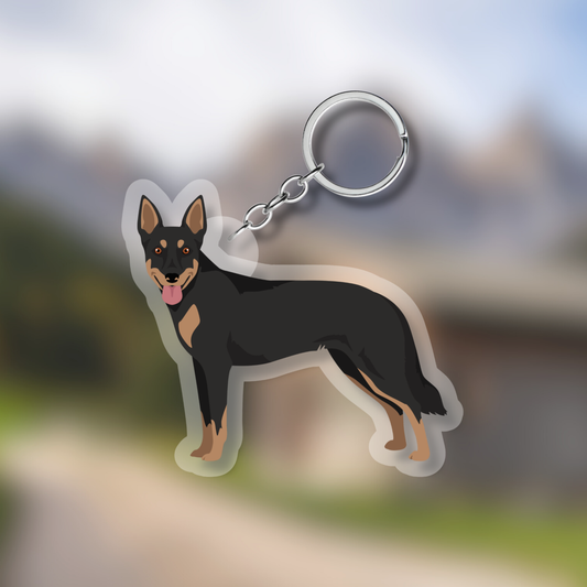 Australian Kelpie Dog 2.5in Acrylic Keychain