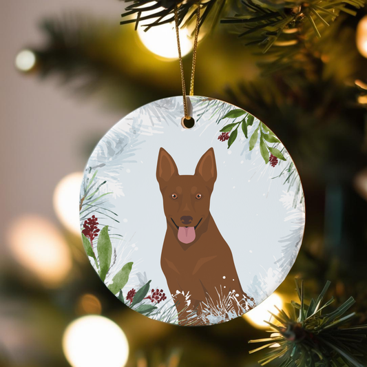 Austrialian Kelphie Dog Ceramic Christmas Ornaments