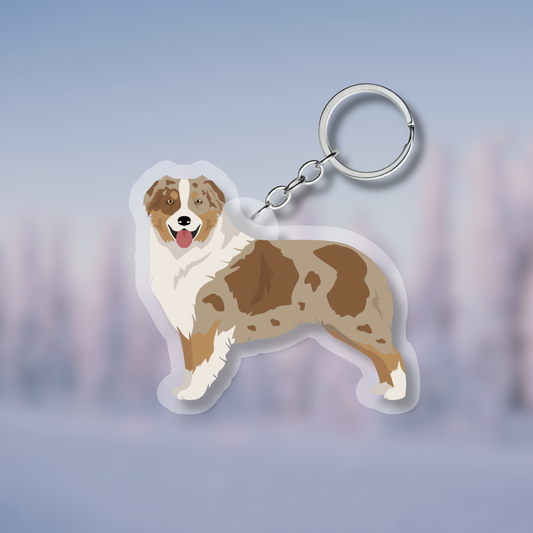Australian Shepherd Dog 2.5in Acrylic Keychain