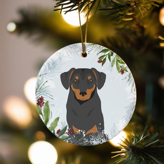 Austrian Pinscher Dog Ceramic Christmas Ornaments