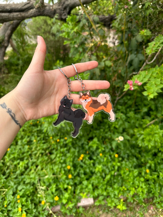 Nenets Herding Laika Dog 2.5in Acrylic Keychain
