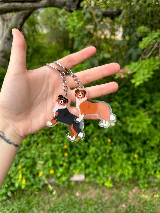 English Shepherd Dog 2.5in Acrylic Keychain