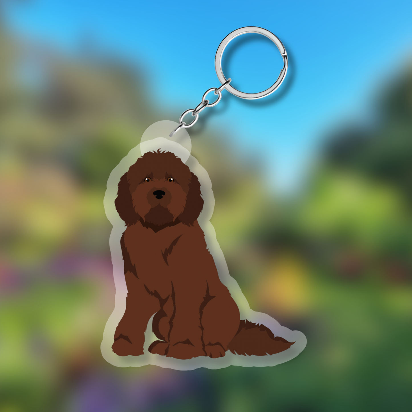 Barbet Dog 2.5in Acrylic Keychain