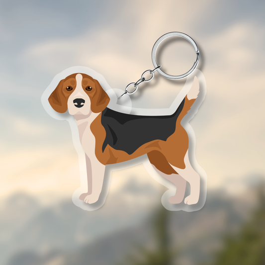 Beagle Dog 2.5in Acrylic Keychain