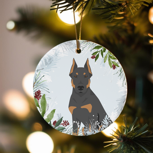 Beauceron Dog Ceramic Christmas Ornaments