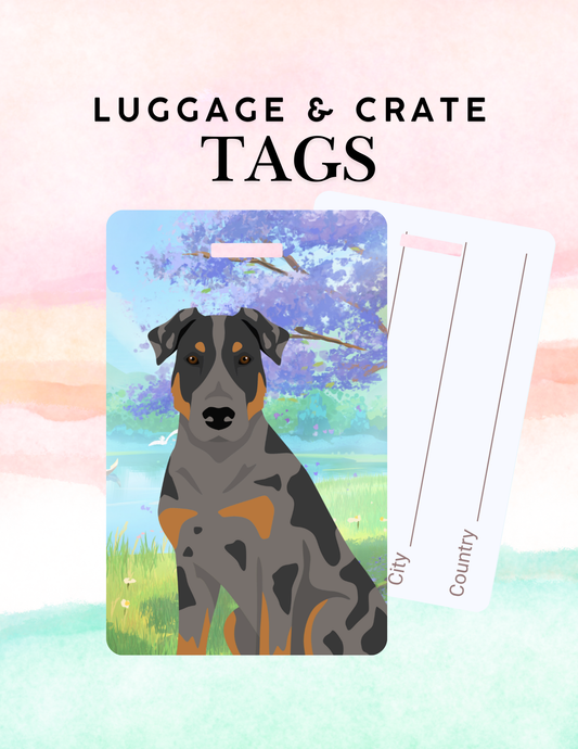 Beauceron Dog Metal Luggage/ Crate Tag