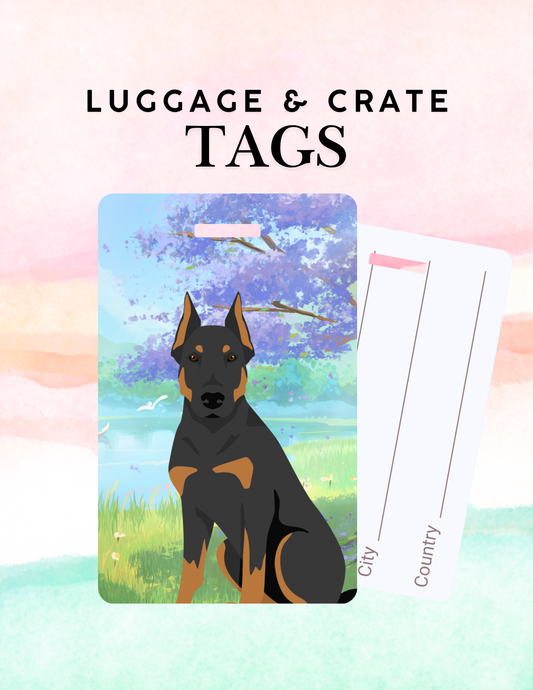 Beauceron Dog Metal Luggage/ Crate Tag