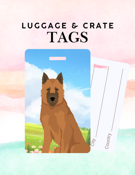 Belgian Laekenois Dog Metal Luggage/ Crate Tag