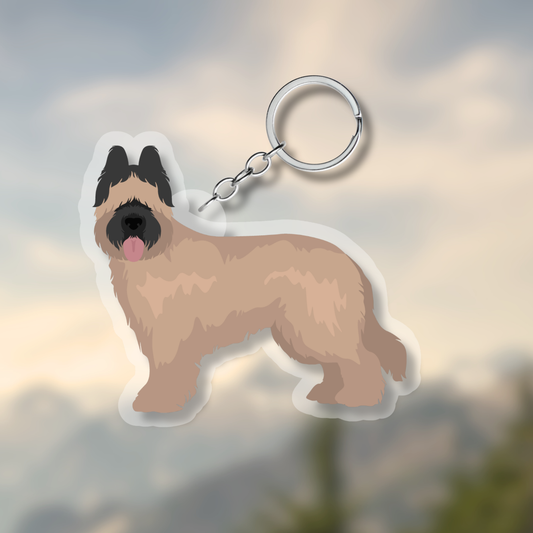 Briard Dog 2.5in Acrylic Keychain