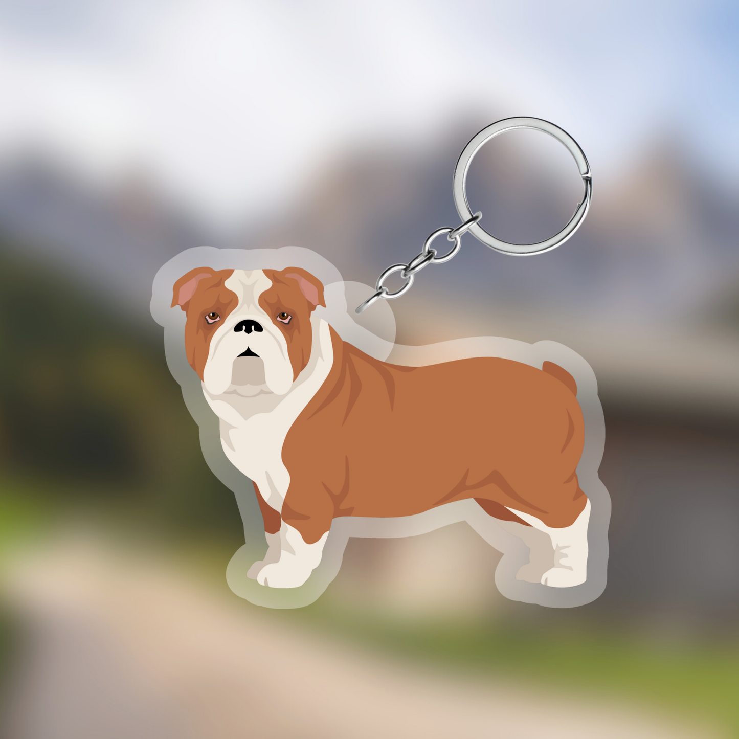 BullDog Dog 2.5in Acrylic Keychain