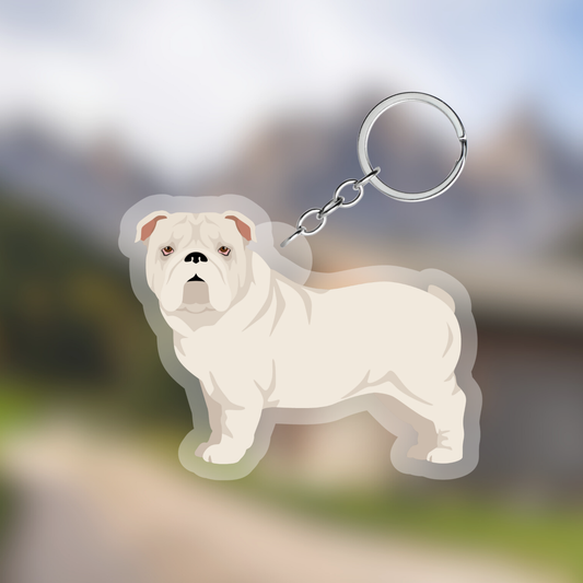 BullDog Dog 2.5in Acrylic Keychain