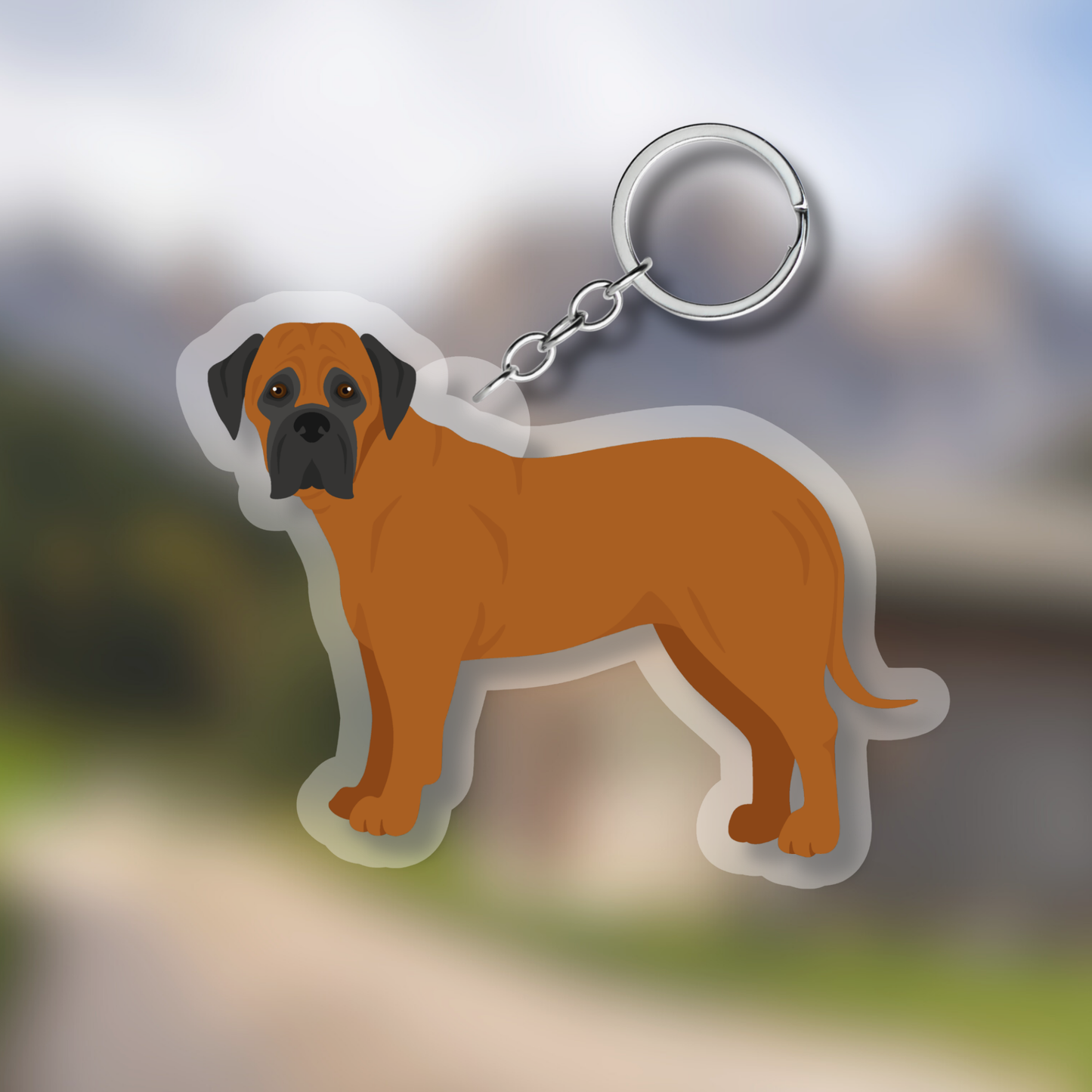 Bullmastiff Dog 2.5in Acrylic Keychain