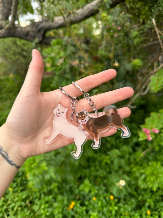 Hokkaido Dog 2.5in Acrylic Keychain