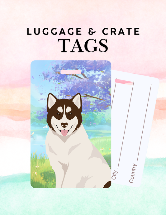 Canadian Inuit Dog Metal Luggage/ Crate Tag
