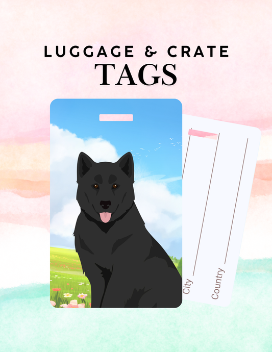 Canadian Inuit Dog Metal Luggage/ Crate Tag