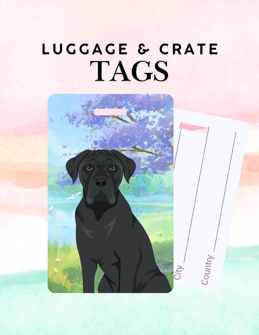 Cane Corso Dog Metal Luggage/ Crate Tag