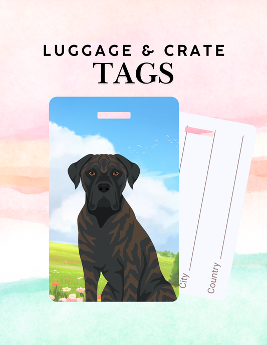Cane Corso Dog Metal Luggage/ Crate Tag
