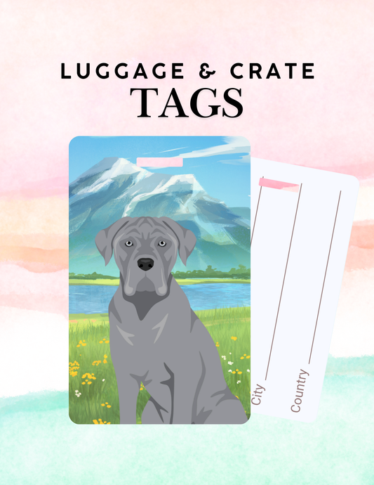 Cane Corso Dog Metal Luggage/ Crate Tag