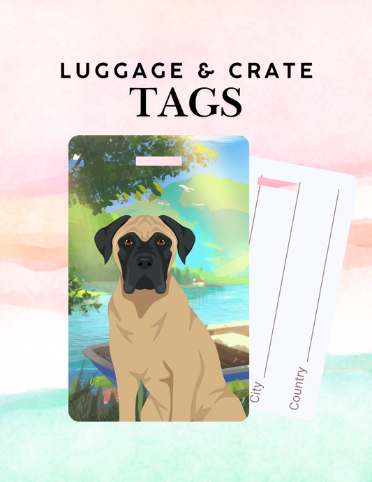 Cane Corso Dog Metal Luggage/ Crate Tag