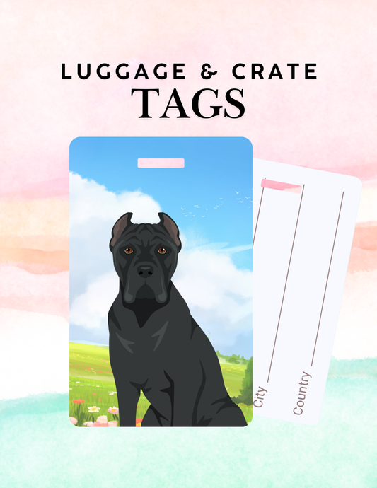 Cane Corso Dog Metal Luggage/ Crate Tag