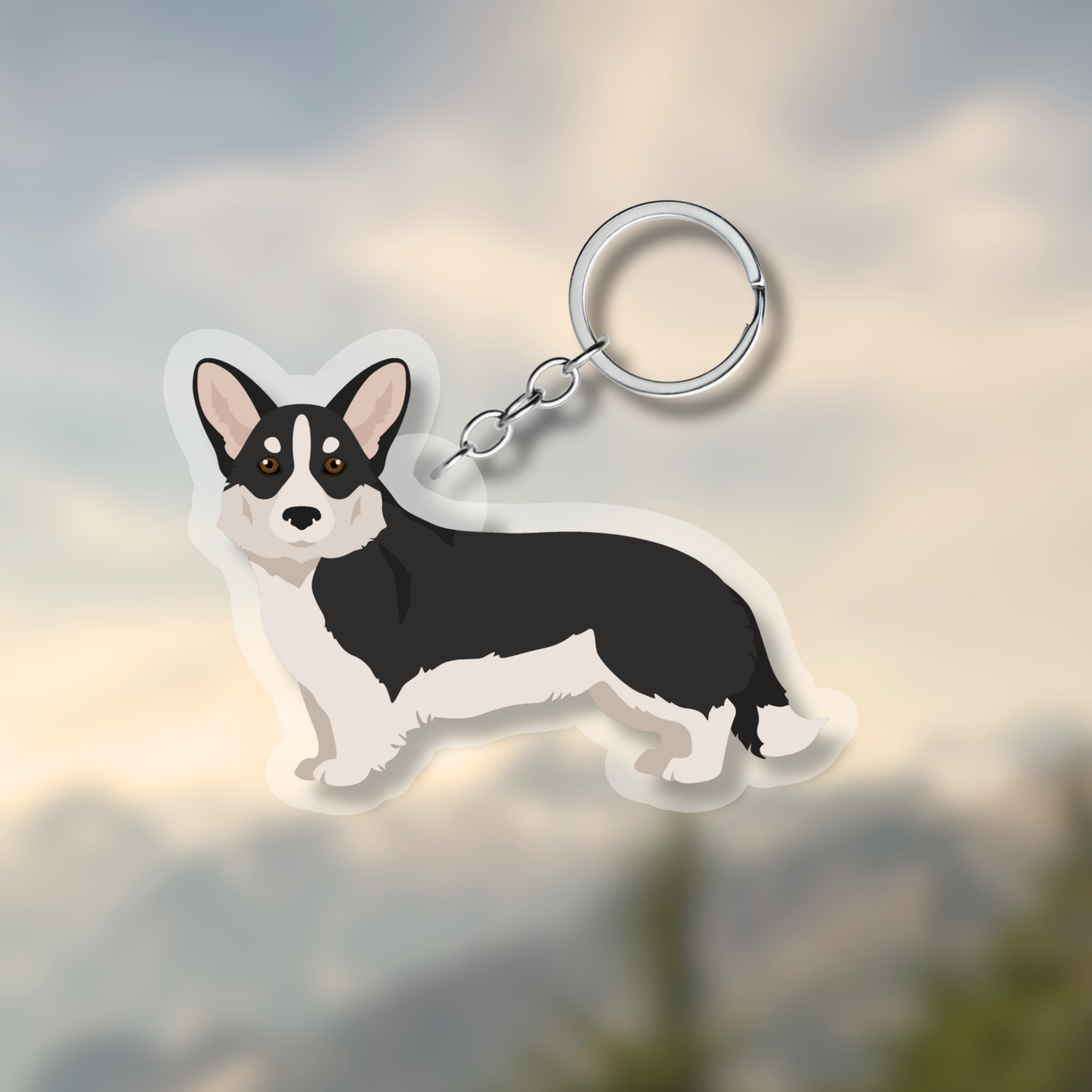 Cardigan Welsh Corgi Dog 2.5in Acrylic Keychain
