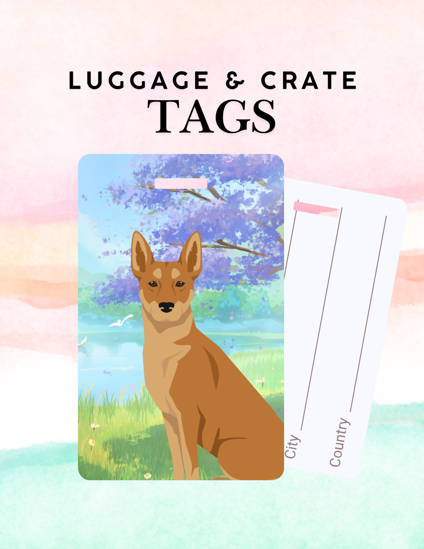 Carolina Dog Dog Metal Luggage/ Crate Tag